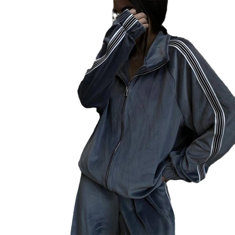 Free shipping designer coat for women Casual Fashion Minimalist Set Zipper Comfortable cardigan Coat Sportswear