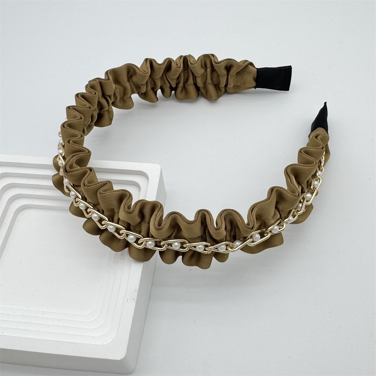 Fashion out of the new hairpin hair band female fashion temperament retro pearl chain versatile light luxury wash face headband