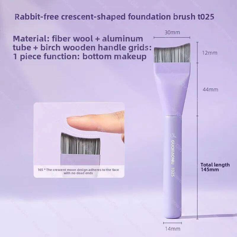 Guoxiaoniu lti-Use Ultra-Fine, Hypoallergenic Nylon Bristle Oval Foundation Brush - Perfect for Face Contouring X250721 X250721