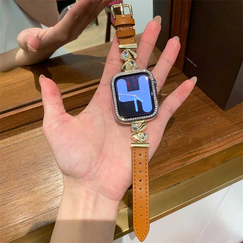 Fashion Designer Diamond Leather Straps for Apple Watch Band 46mm 38mm 40mm 44mm 49mm 45mm 42mm Bracelet Bands Watchband iWatch Series 10 9 8 7 6 5 4 