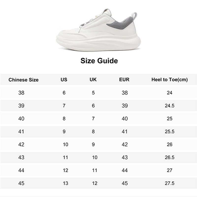 Edenbo thick-soled white shoes men's 2025 new spring fashion simple soft-soled sports casual trendy shoes