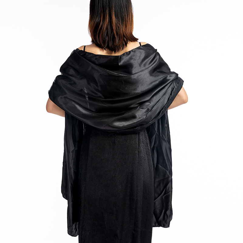 K1422 Cross-border hot sale European and American new evening dress shawl wedding dress cheongsam satin solid color shawl solid color women