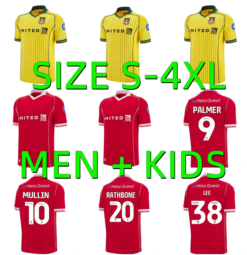 XXXL 4XL 2025 2026 Wrexham soccer jerseys 25 26 Mullin Jay Rodriguez Ollie Palmer Jack Marriott Sam Smith Steven Ryan Longman football shirt Men kids kits