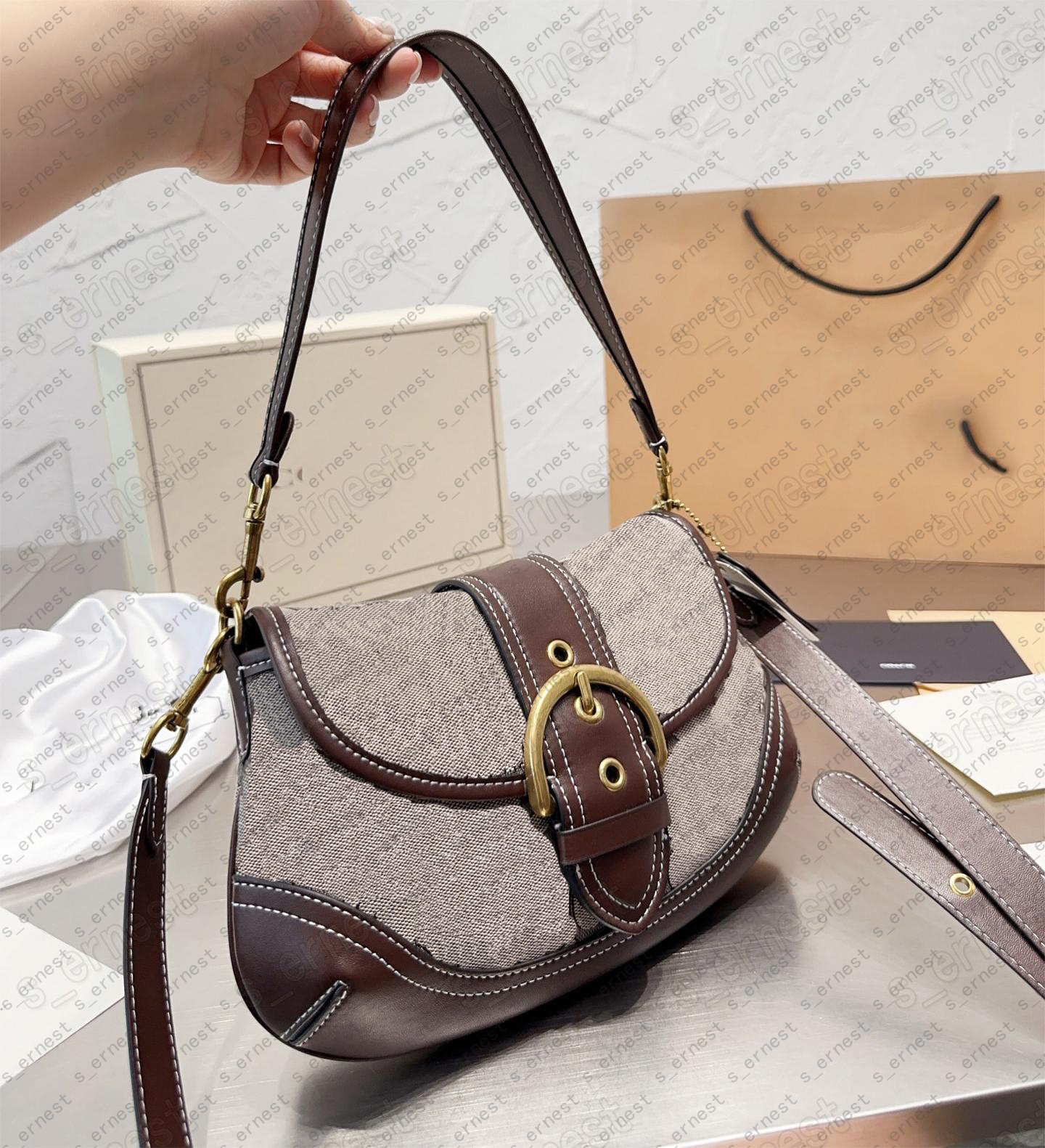 Designer Shoulder Bags for Women Women's Subaxillary Bag Design Advanced Texture Armpit Handbags Purses soho Saddle Bag