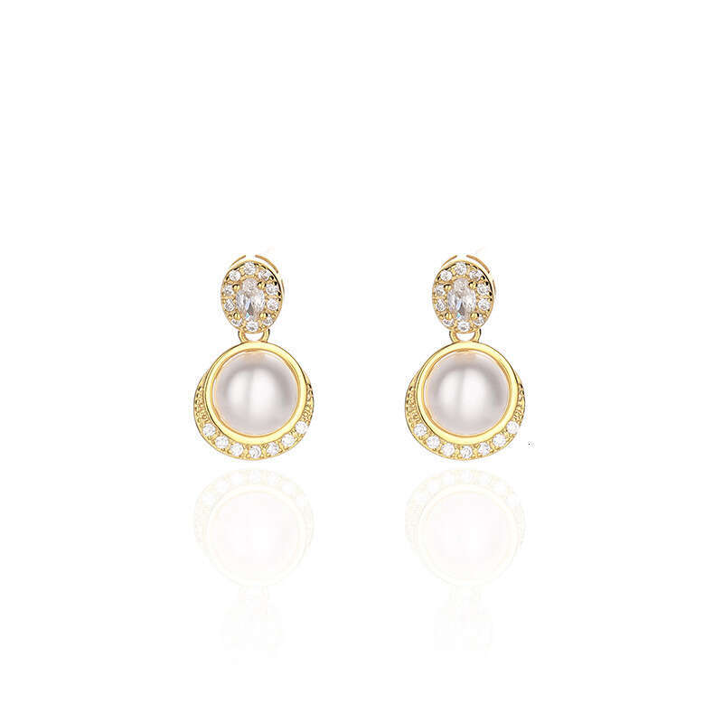 Tiqi Light High-End Feel Pure Sier Freshwater Pearl Earrings Niche Design Summer New Fashionable Versatile