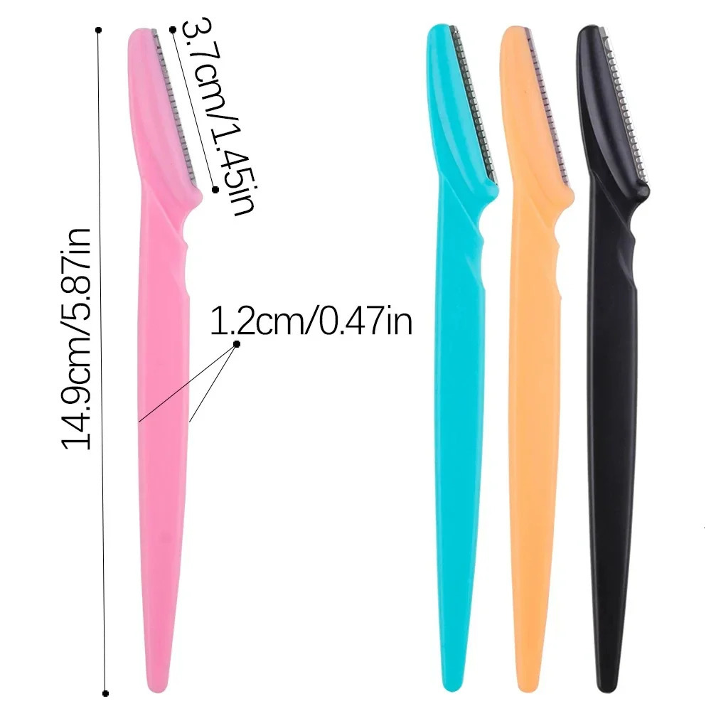 10Pcs Eyebrow Trimmer Blade Women Face Shaver Portable Eye Brow Epilation Hair Removal Cutters Safety Knife Makeup Scraper 250716