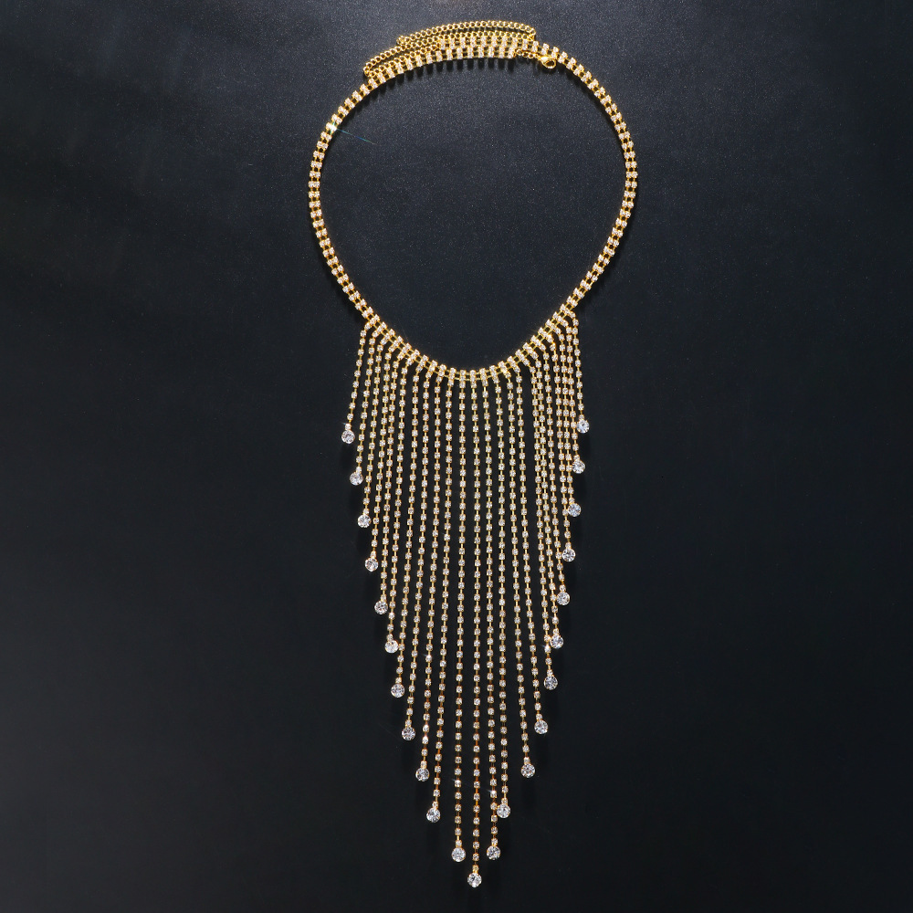 Fashion Accessories Simple Iced out VVS Moissanite Bling Bling Tassel Waist Chain Nightclub Sexy Waist Ornament Body Chain