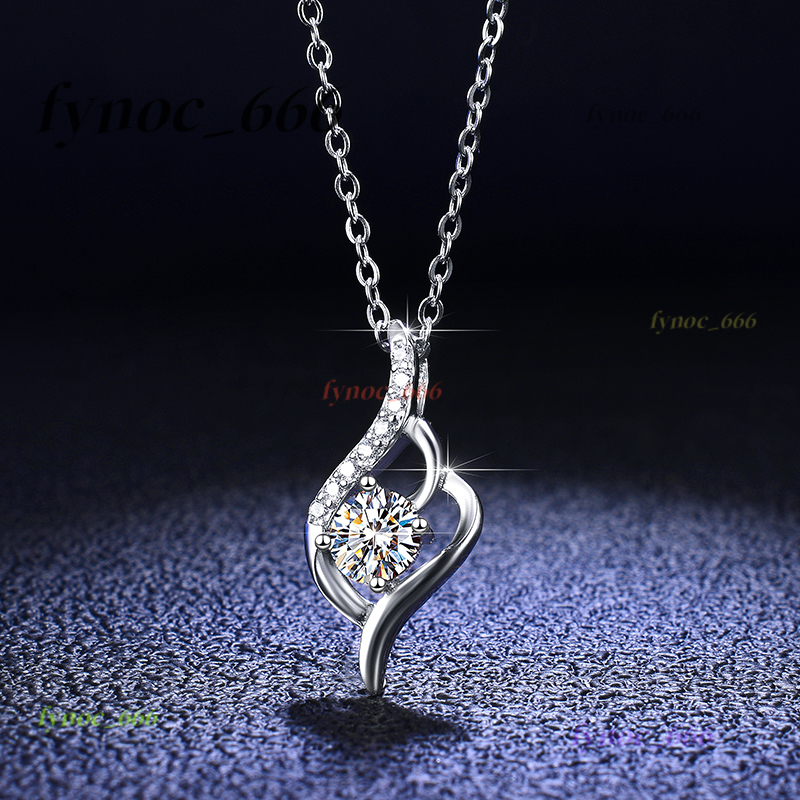 Fast Delivery S925 Silver Necklace MoissanitePedant Moissanite Jewelry Necklace for Women