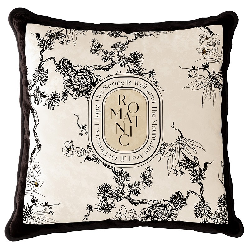 French Small Fragrant Wind Pillow Cover Light Luxury Senior Sense Living Room Sofa Decoration Removable Pillow Cover