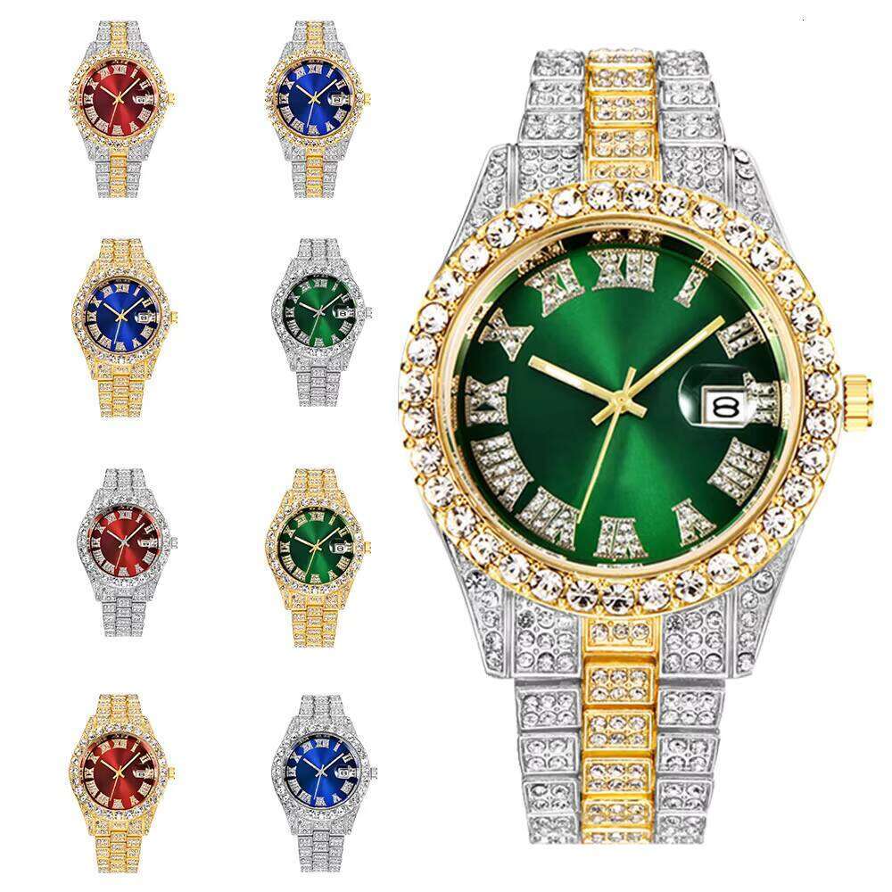 Men's Luxury Watch - 40mm Gold/Silver Stainless Steel Quartz Watch | Hip Hop Business Dress Watch with Date (14 Styles)