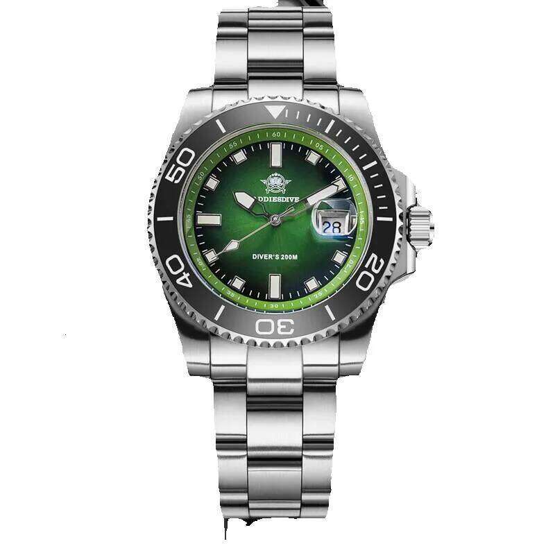 ADDIESDIVE Men New Diving Ceramic Bezel 41Mm Quartz Wristwatch 200M Waterproof Stainless Steel Luminous Dive Watch