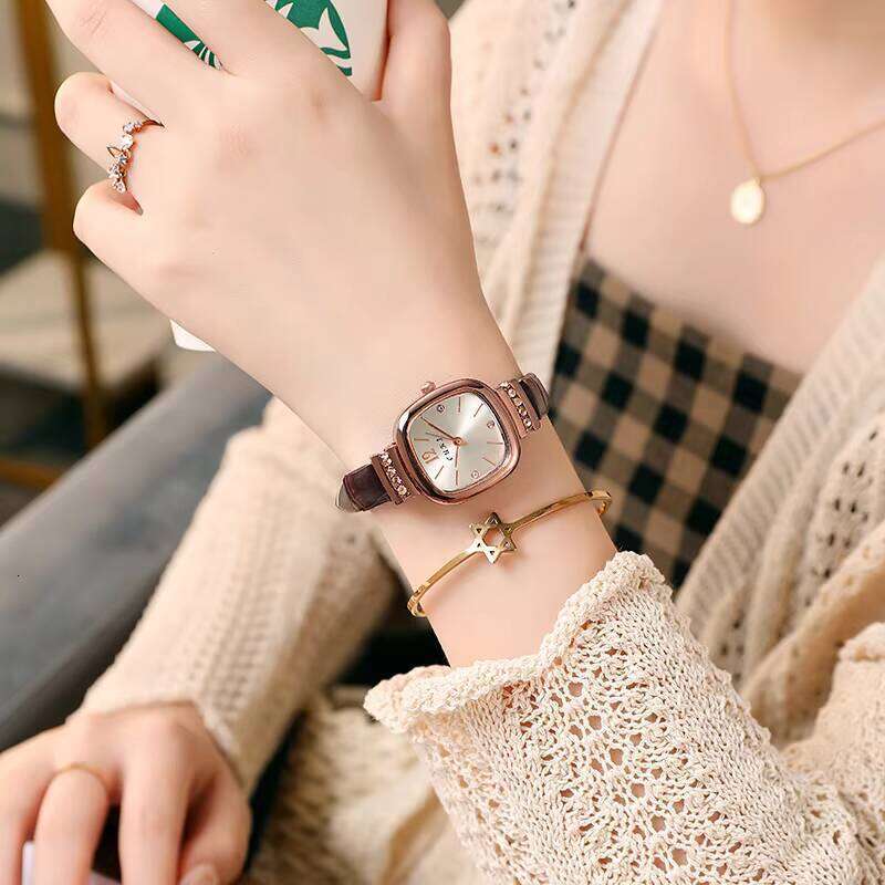 Square Candy Watch - 40mm Retro Quartz Watch for Women | Analog-Digital Display with PU Leather Strap (4 Colors)