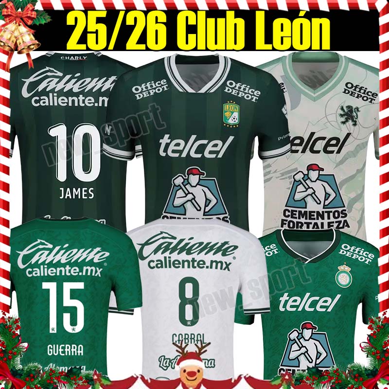 25/26 Club Leon FC soccer jerseys LEON liga MX special 2025 2026 JAMES RIGONI C.CISNEROS CADIZ ALVARADO SARACHO HERNANDEZ RAMIREZ jersey football shirts set
