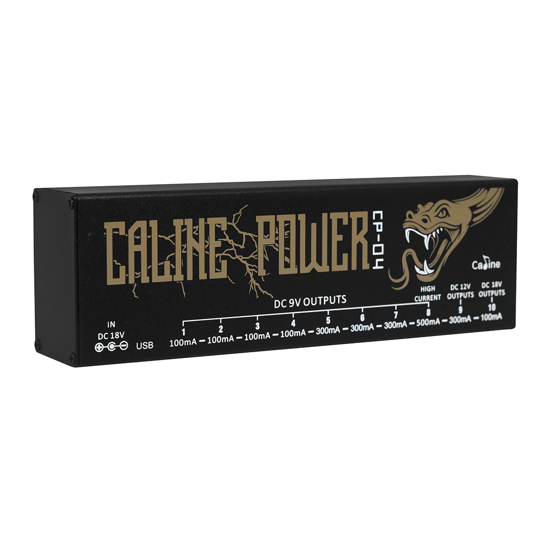 Caline CP-04 Guitar Effect Pedal Power Supply 10 Insulation Output 9V/12V/18V Short Circuit/Overcurrent Protection with Adapter