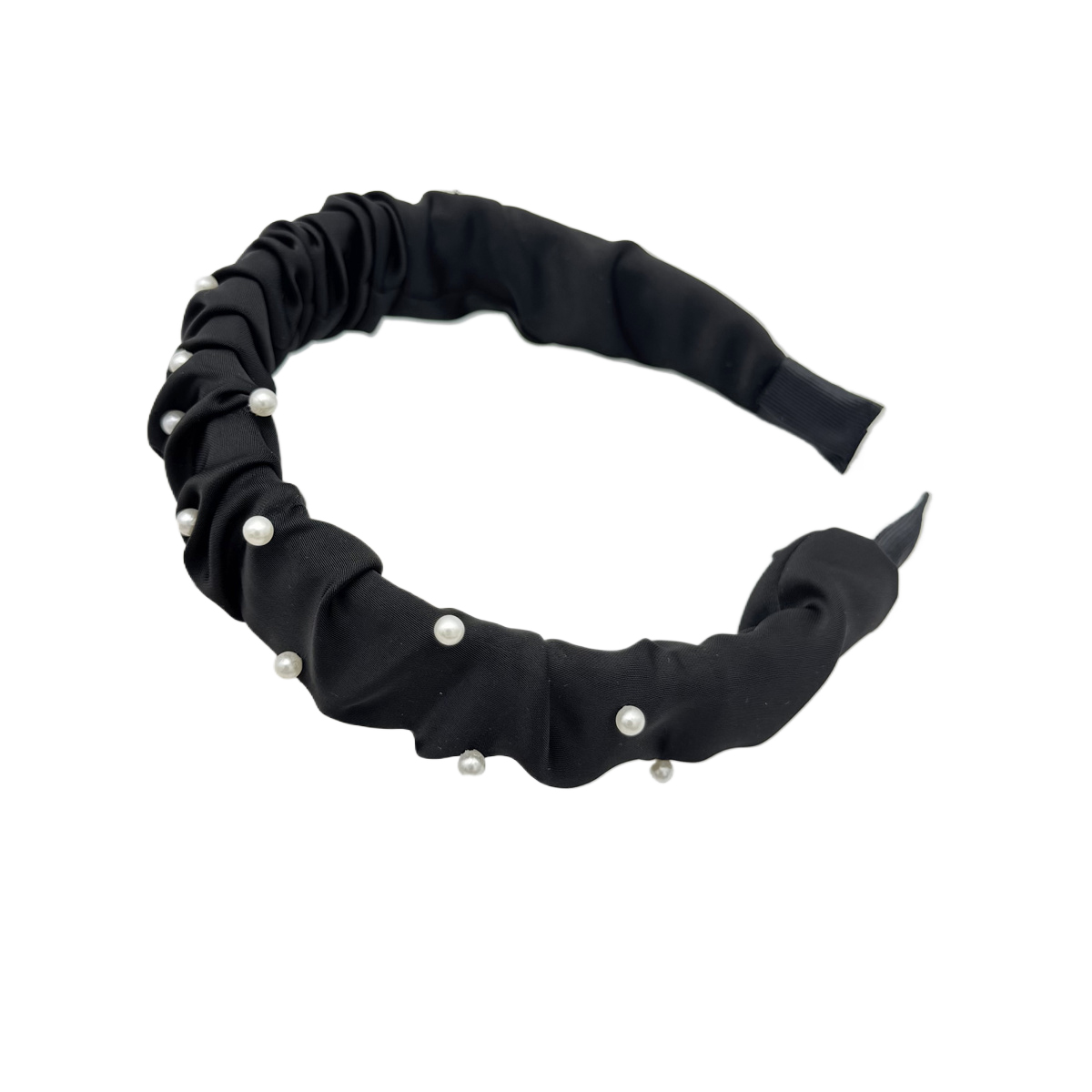 New pearl crushed hair summer multi-color small fresh pleated hair accessories versatile out press hair headband female