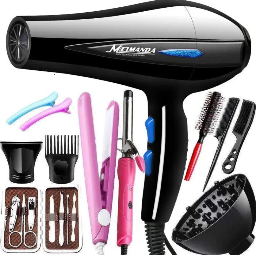 Hair Dryer Professional 1200W2200W Gear Strong Power Blow Hair Dryer Brush For Hairdressing Barber Salon Tools Hair Dryer Fan 250717