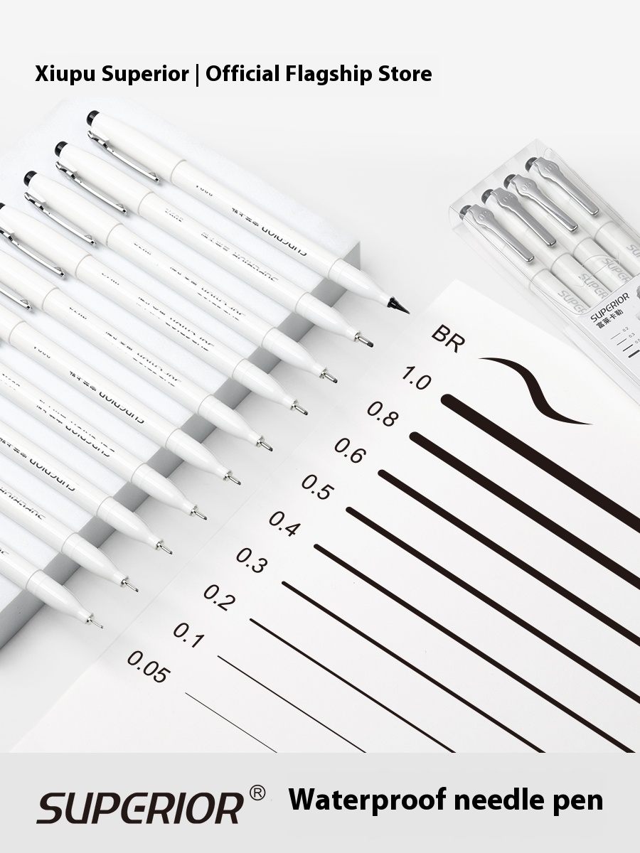 Premium Artist Quality Fine Line Pen Set with Comfortable Grip by Fuleikale