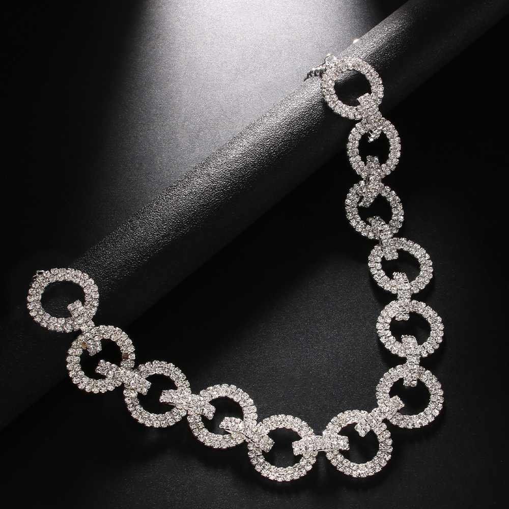 New Circle Shoulder Chain Popular Super Shiny Iced out VVS Moissanite Bling Bling Simple Dress Shoulder Strap for Women Shoulder Chain
