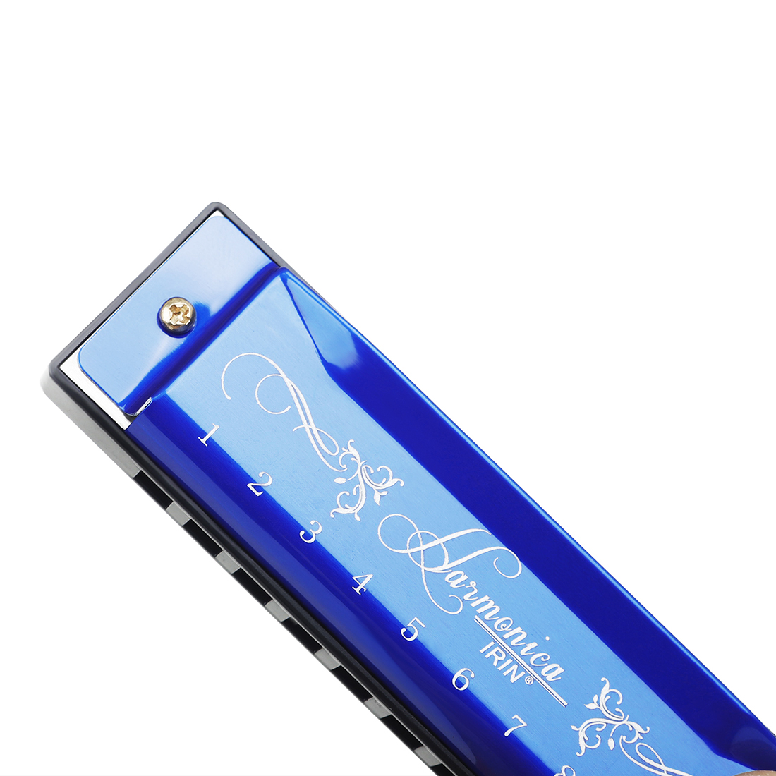 IRIN Wholesale Personalized Color 10 Hole 20 Tone C Blues Professional Children's Toy Mouth Organ Hohner Harmonica Blue/Red
