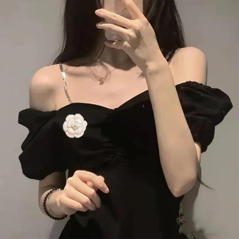 free shipping for woman Simulated pearl rose brooch Enamel brooch for women's wedding dress