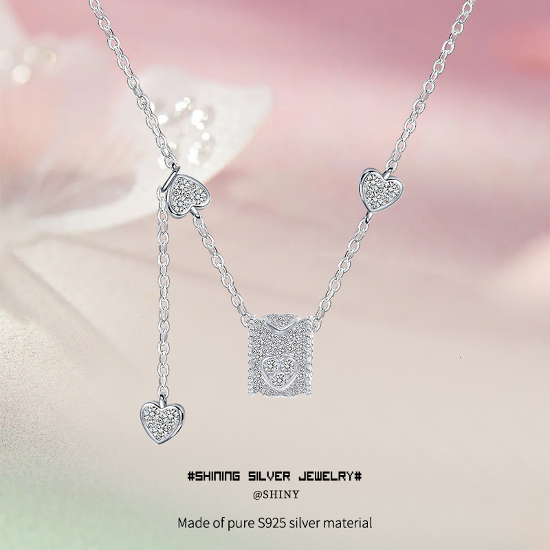 Full Body S925 Sterling Silver Geometric Small Waist Tassel Necklace Light Simple Niche Round Exquisite Collarbone Chain 250721
