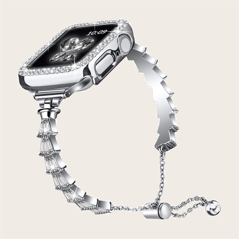 Shell Diamond Straps for Apple Watch Bands 38mm 40mm 41mm 42mm 44mm 45mm 46mm 49mm Smart Strap Bands Bling Diamond Bracelet for iWatch band Series 10 
