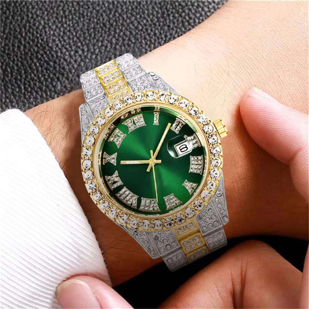Men's Luxury Watch - 40mm Gold/Silver Stainless Steel Quartz Watch | Hip Hop Business Dress Watch with Date (14 Styles)