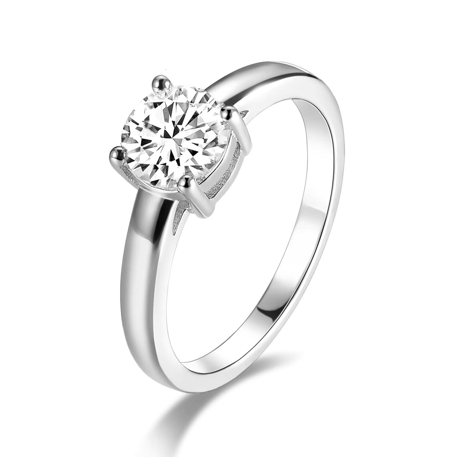 Wholesale Luxury Engagement Rings 1ct for Women S925 Fine Jewelry Women Wedding Moissanite Ring