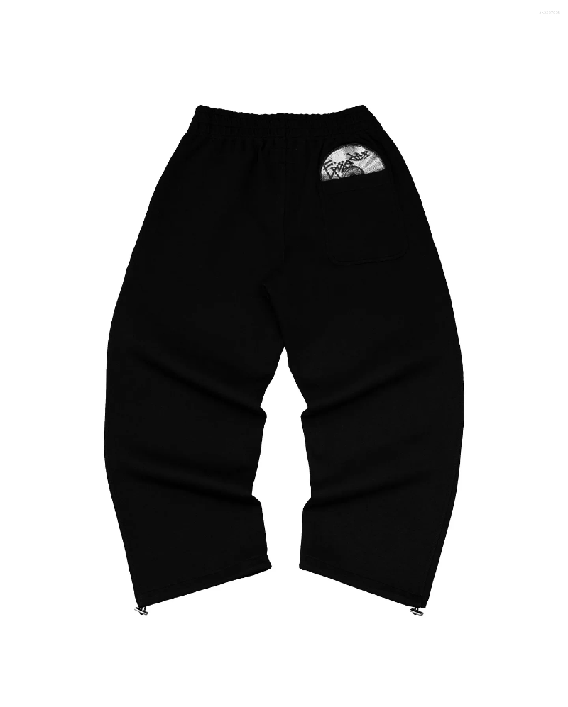 Men's Pants Hip Hop Optical Disc Ebroidered Graphic Casual Sweatpants Y2K Men Gothic Design Baggy Elastic Waist Jogging