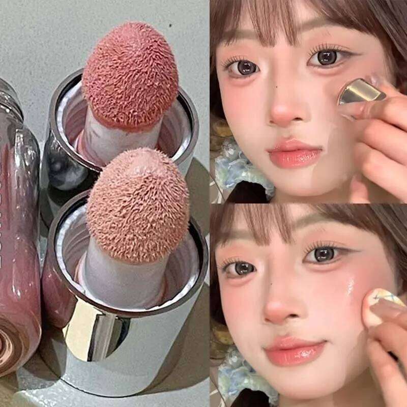 Matte Liquid Blush Stick Sponge Head Blusher Makeup Natural Lip Contour Long Lasting Moisturizing Brighten Milk Pink Cheek Rouge X250