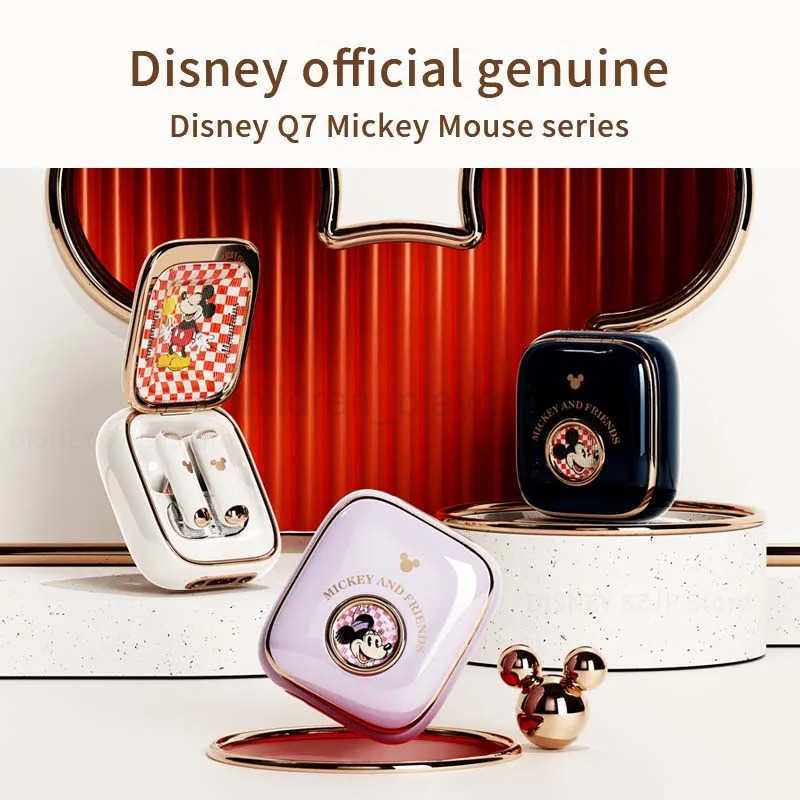 Disney Q7 Mickey Minnie Bluetooth Earphones HIFI Sound Wireless In-Ear Sports Waterproof Headset Long Standby Noise Reduction W250721