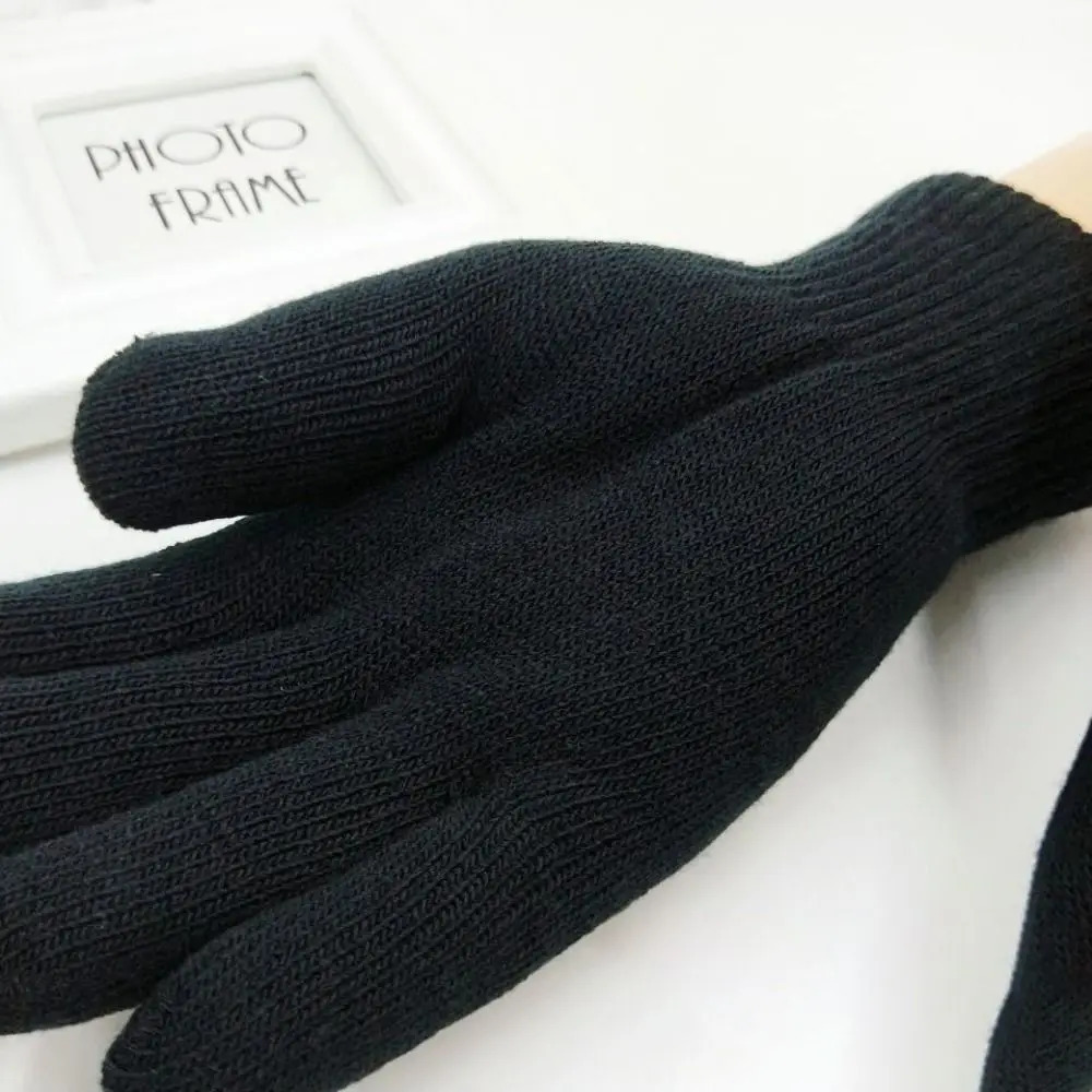 Fashion Boys Girl Winter Gloves Pure Color Lamb Velvet Mittens Soft Warm Black Double Layer Male Thickened Gloves 250716
