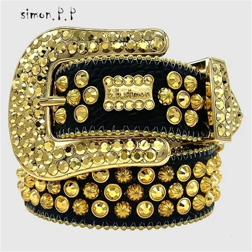 Classics Fashion Belts for Women Mens Bb Simon Rhinestone Belt with Bling Rhinestones As Gift 250717