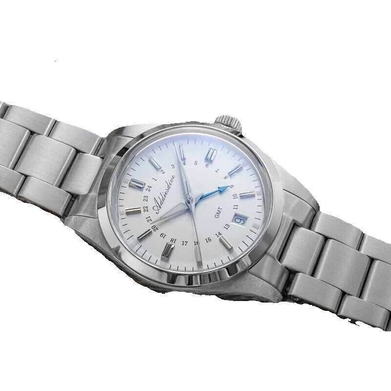 ADDIESDIVE 36Mm Analog GMT 515-24H Watch Bgw9 Luminous 100M Waterproof Stainless Steel Men's Quartz Watches Ad2065