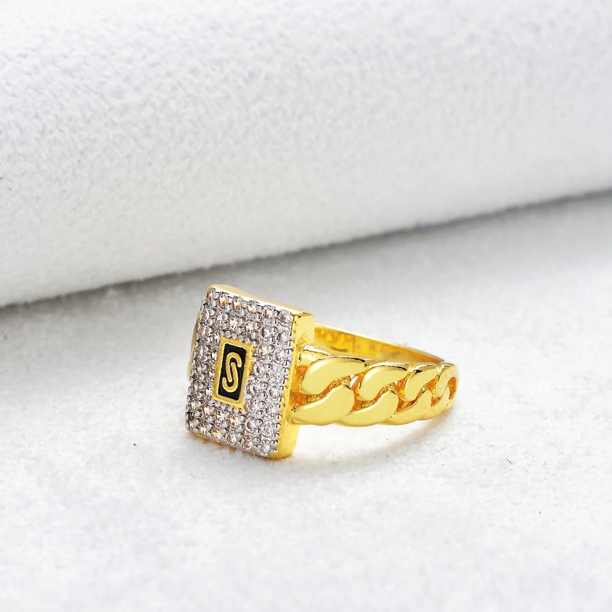 Monaco Shiny Ice Cuba 5A Zircon Ring for Men and Women Hip Hop Rock Fashion Rock 250717