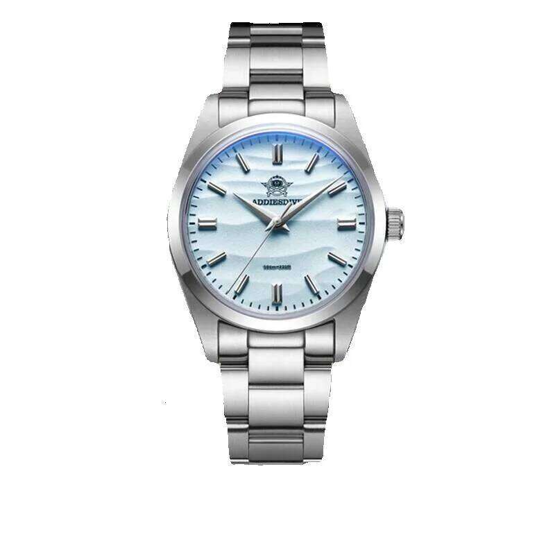 ADDIESDIVE Men Quartz Watch Without Ad2030 Vh31 AR Coating Watches Bubble Pot Cover Glass Sand Dial Wristwatch Reloj Hombre