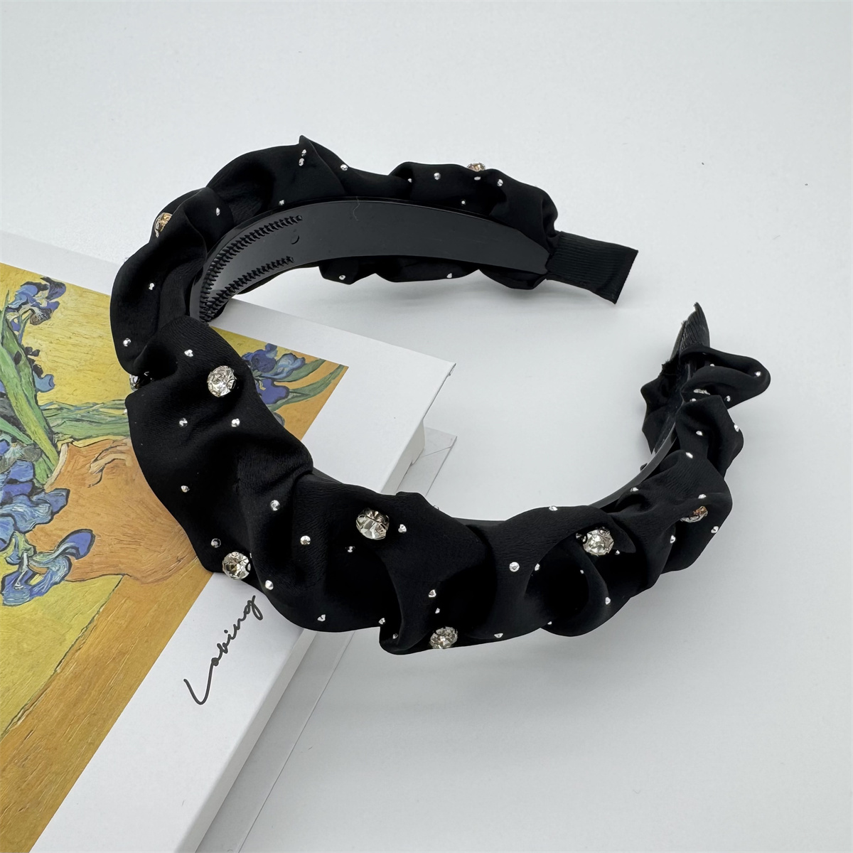 New full of stars high cranial top ruffled hair bands female summer diamond encrusted senior sense of temperament hair bands female