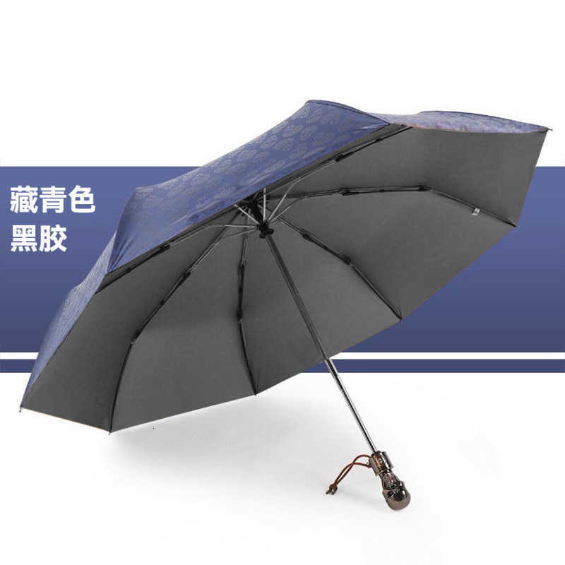 Fully British Skull With Three Folds, Uv-Resistant Skullhead Automatic Umbrella B2