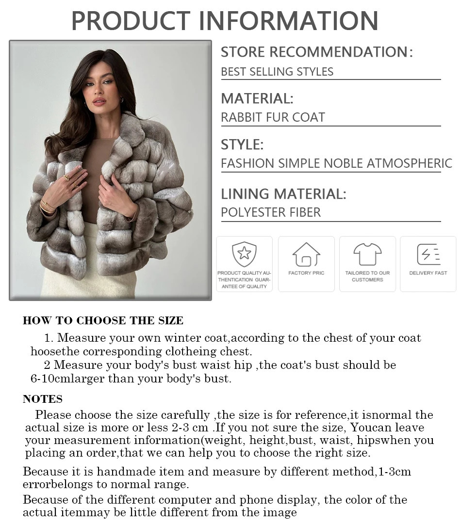 Women Chinchilla Fur Jacket For Women Natural Fur Coat Fluffy Jacket Rabbit Fur Coat Women Selling Clothes For 250717