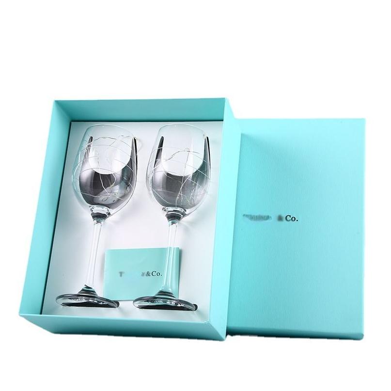 2025 new Wine Glasses Crystal A Pair Of Tall Glass Pots Carved Champagne Drop Delivery Home Garden Kitchen Dining Bar Drinkware Oteph