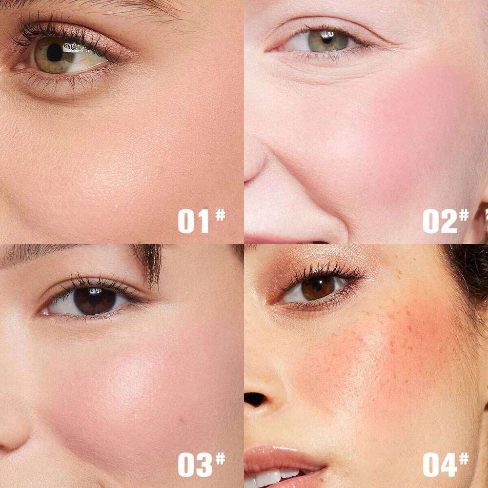 PHOFAY Luminous Shimmering Blush Powder Milk Apricot Peach Brightens Natural Matte Highlight Face Glitter Shadow X250721