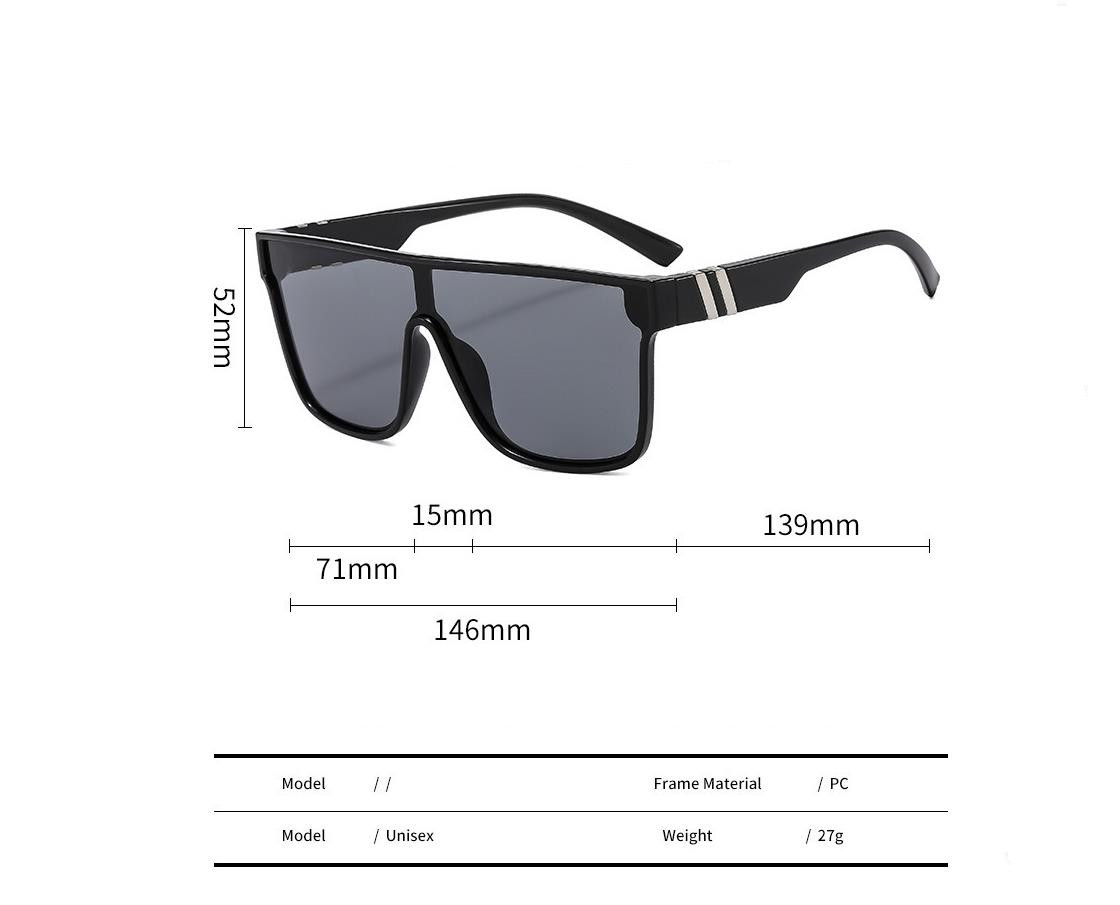 Designer Sunglasses For Women Men One-piece Sunglasses Fashion Classic Colorful Sunglasses Luxury Polarized Goggle Pilot PC Frame Oversized UV400 Eyew
