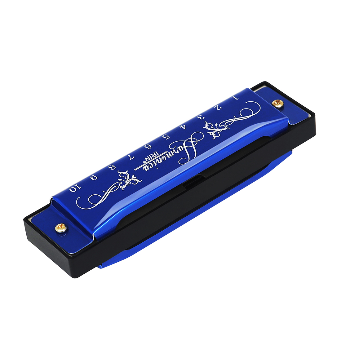 IRIN Wholesale Personalized Color 10 Hole 20 Tone C Blues Professional Children's Toy Mouth Organ Hohner Harmonica Blue/Red