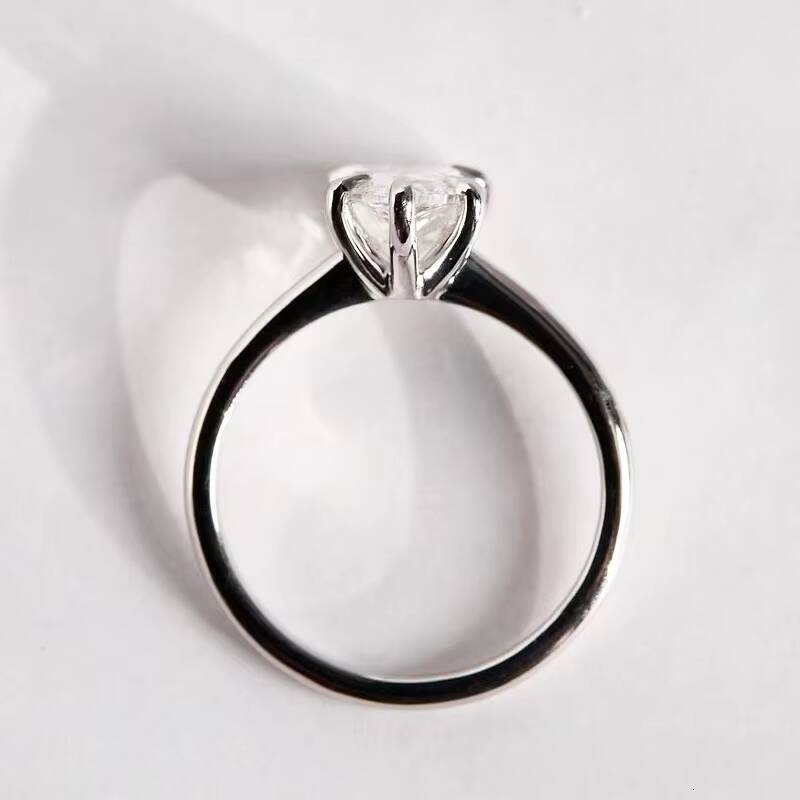 XingGuang Wholesale High Quality VVS 3ct Moissanite Diamond Pear Cut Jewelry 14k 18k Gold Engagement Wedding Ring for Women