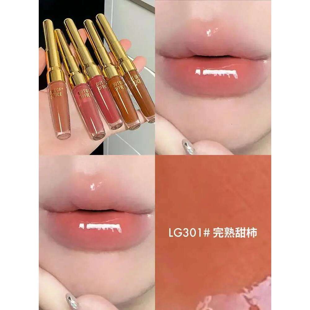 OUTOFOFFICE OOO Double Headed Lip Gloss Lipstick New Lipliner Mirror Moisturize Make-up for Women Cosmetic K-Beauty X250721 X250721