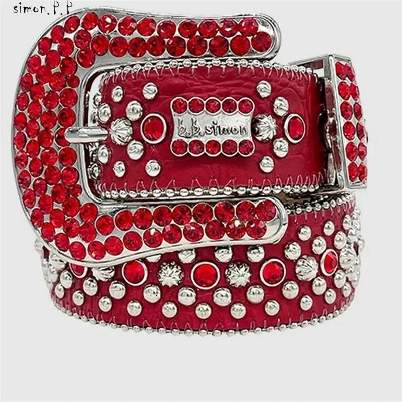 Classics Fashion Belts for Women Mens Bb Simon Rhinestone Belt with Bling Rhinestones As Gift 250717