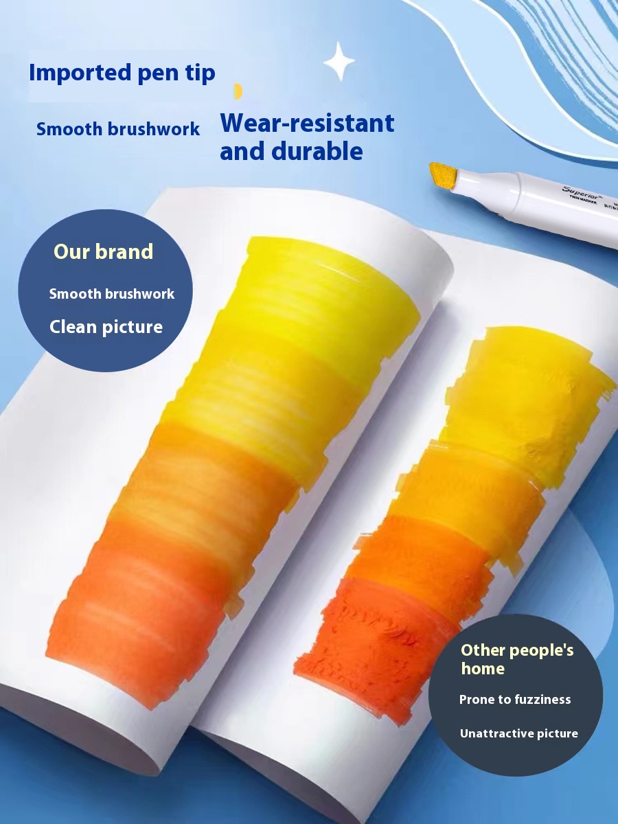 Shupumak Pen - Specialized for Students' Art - Children's Water-Soluble Oil-Based Anime Double-Head Drawing Pen