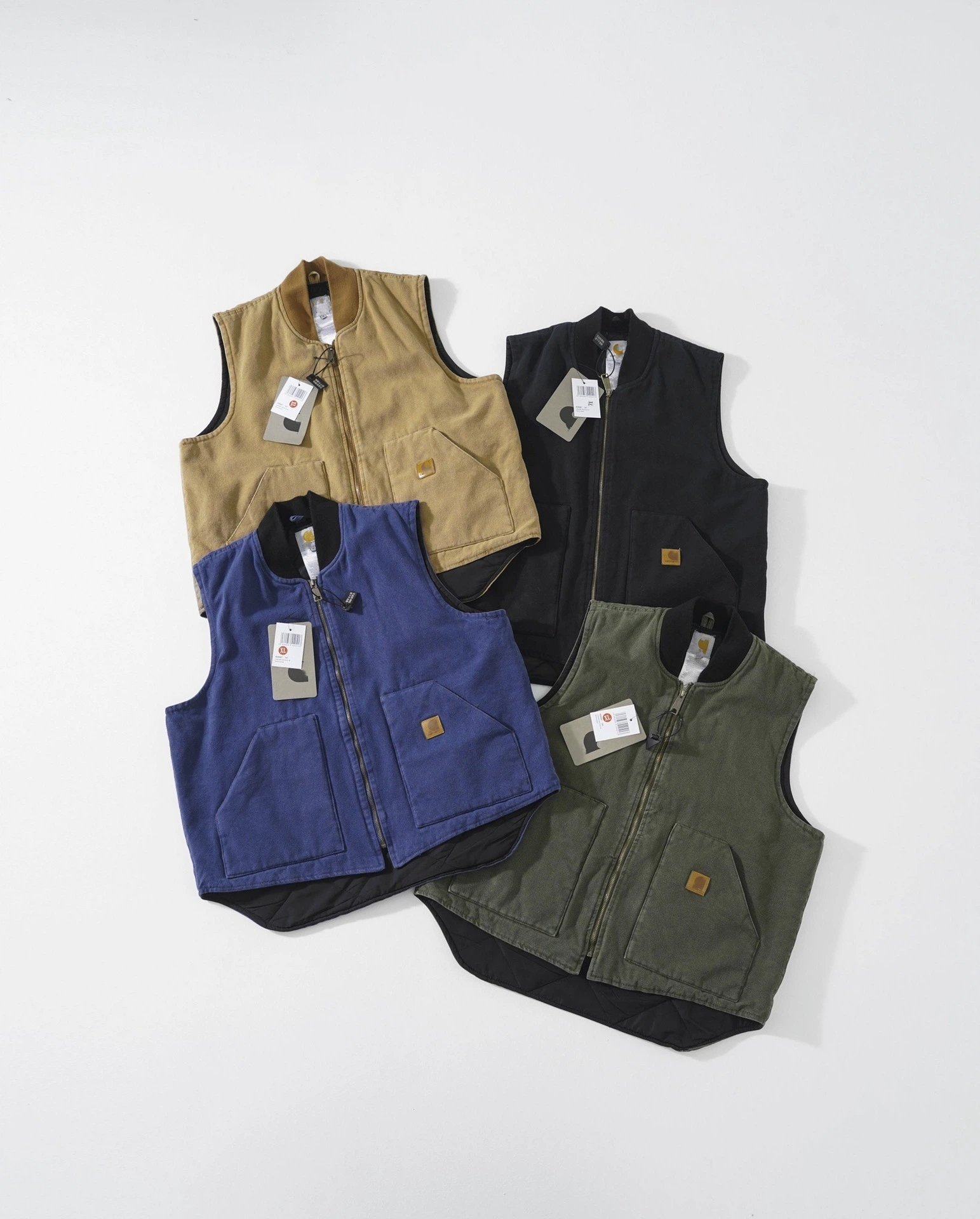 Men's Vests Designer Retro Solid Color Washed Make Old Zipper Canvas Embroidered Fashion Brand Casual Fleeced Loose Fit Vests