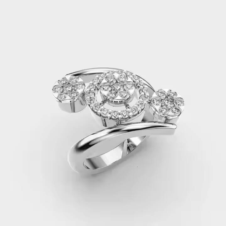 Moissanite Diamond Ring 14K/18K Gold Plated Engagement Wedding or Anniversary Jewelry for Women Made in Sterling Silver