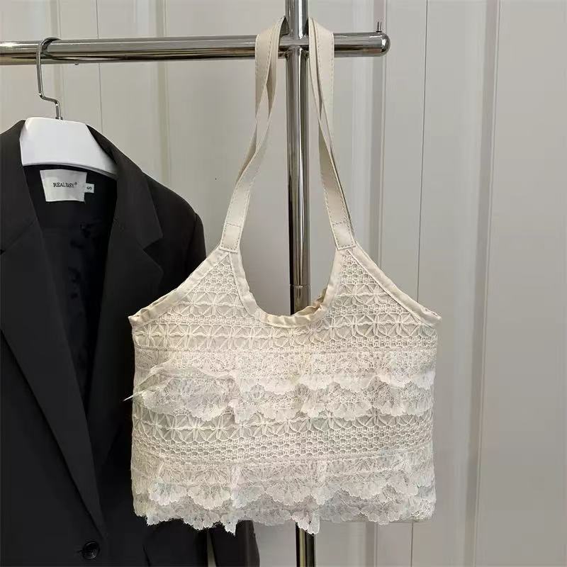 2025 Summer new women's crossbody bag new handbag summer leisure vacation fairy lace mesh women's armpit women's shoulder bag new desig